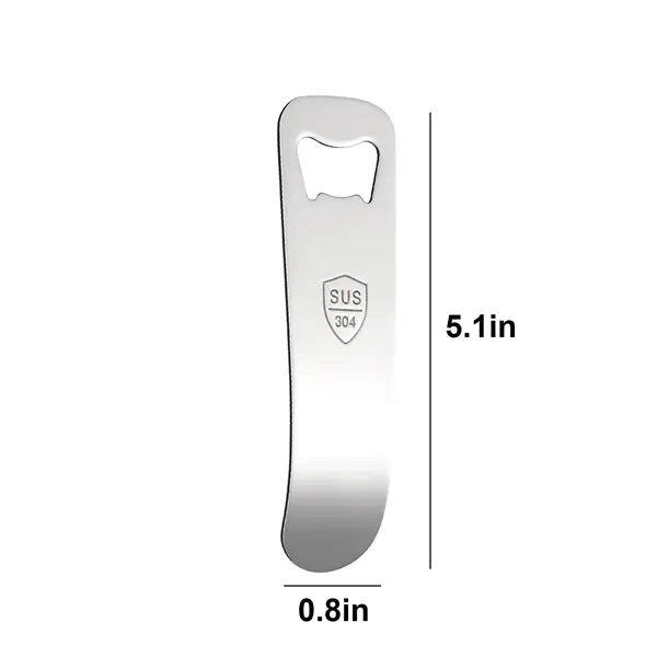 Stainless steel beer opener