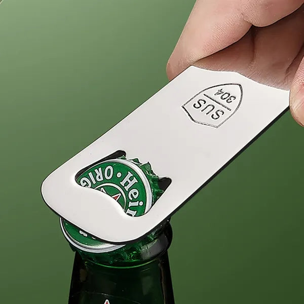Stainless steel beer opener