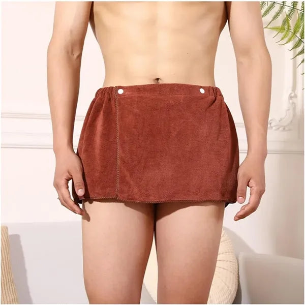 Terry Velour Adjustable Body Wrap Towel for Men
