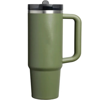 30Oz Flip Straw Tumbler Insulated Stainless Steel Cup