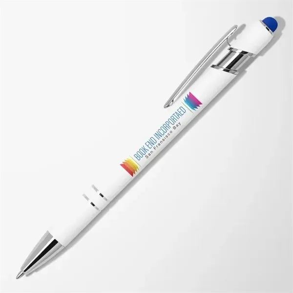 Full Color White Alpha Soft Touch Stylus Pen