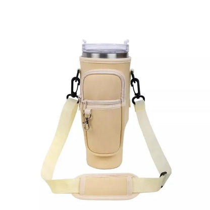 40oz Cup Bag with Storage Pockets and Shoulder Strap