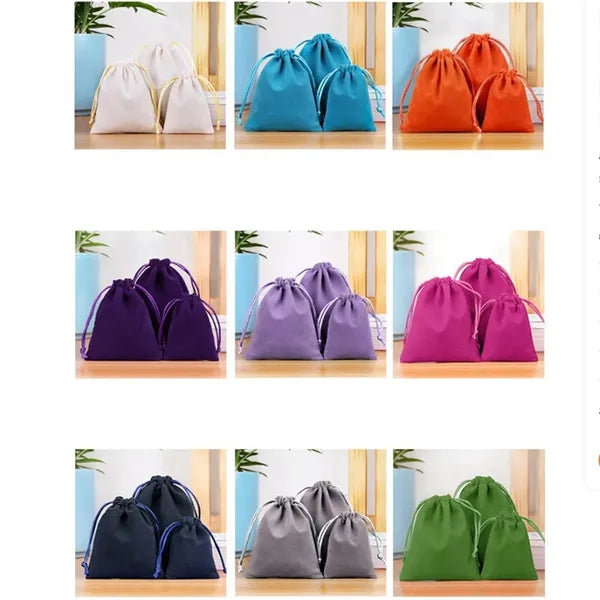 3" x 4" Mini Velvet Drawstring Pouch
