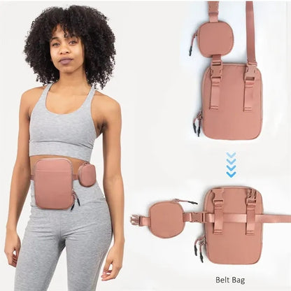 Unisex Nylon Crossbody Belt Bag
