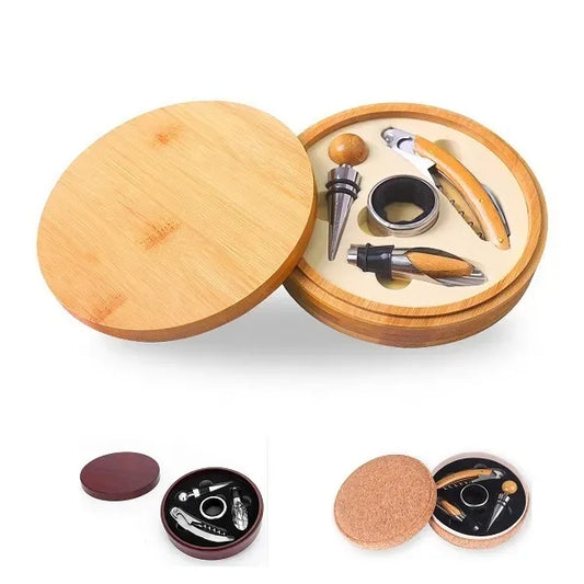 4pcs Wine Bottle Opener Tool Set stopper decanting pourer