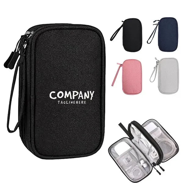 Travel Cable Organizer Pouch Carrying Kit Electronics