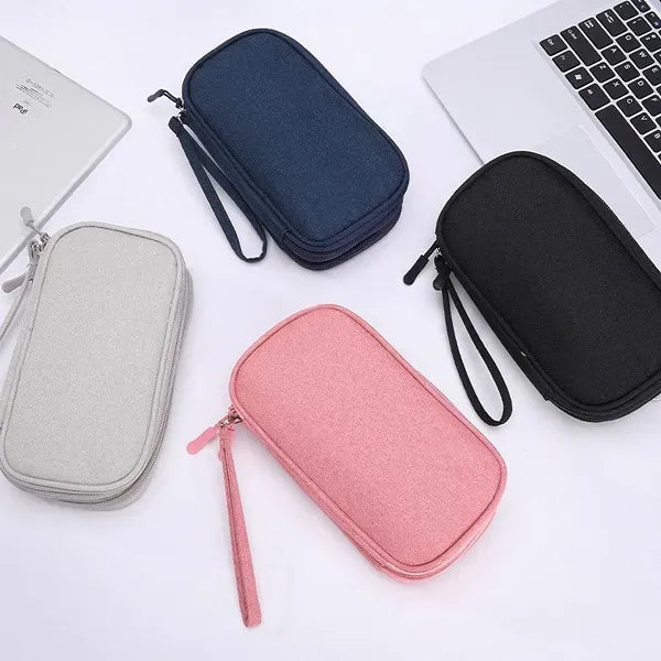 Travel Cable Organizer Pouch Carrying Kit Electronics