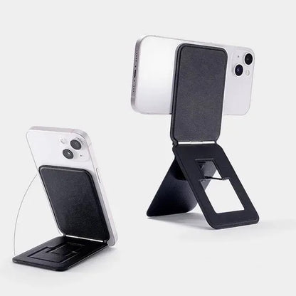 Magnetic Phone Stand Anti-fouling Leather Angle Adjustment