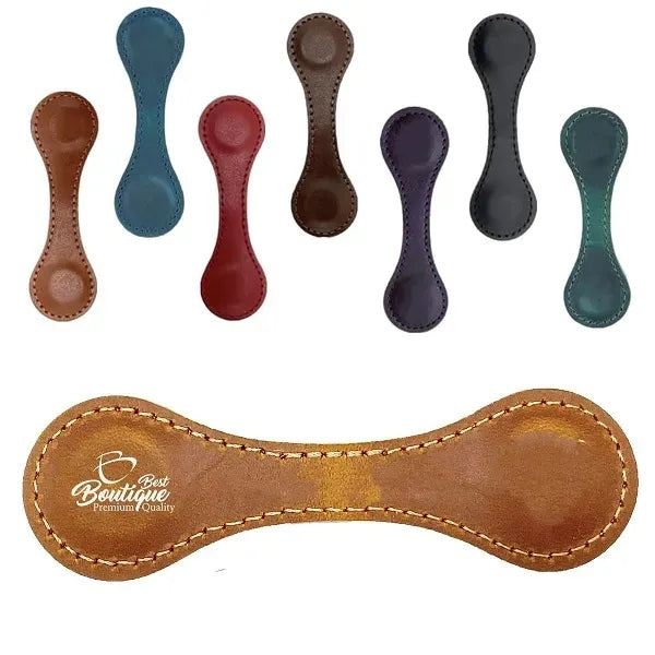 Vintage Leather Magnetic Bookmark with Custom Engraving