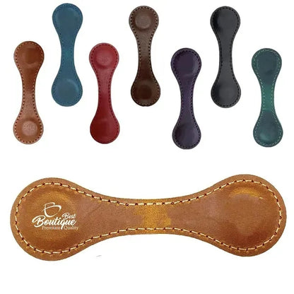 Vintage Leather Magnetic Bookmark with Custom Engraving