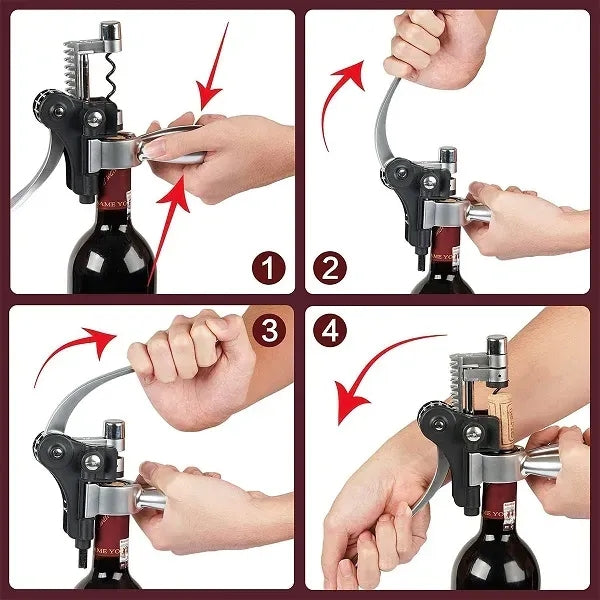 Luxury Rabbit Head Corkscrew Wine Opener Set Accessories