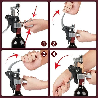 Luxury Rabbit Head Corkscrew Wine Opener Set Accessories