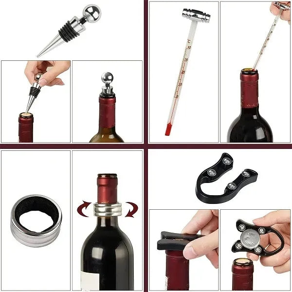 Luxury Rabbit Head Corkscrew Wine Opener Set Accessories