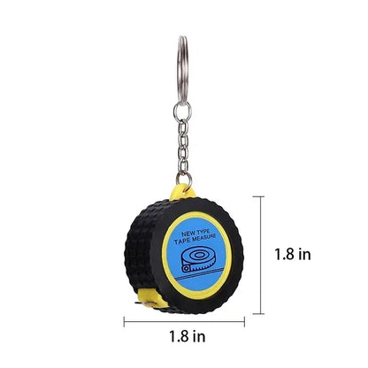 Tire Design Mini Steel Tape Measure Keychain