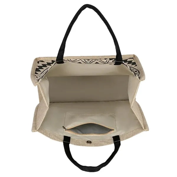 Large Capacity Linen Tote Bag