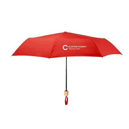 41" Arc Umbrella With 100% RPET Canopy & Bamboo Handle