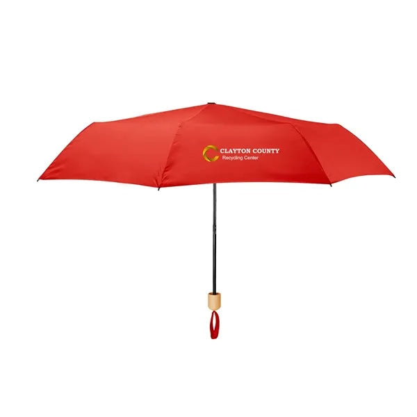 41" Arc Umbrella With 100% RPET Canopy & Bamboo Handle