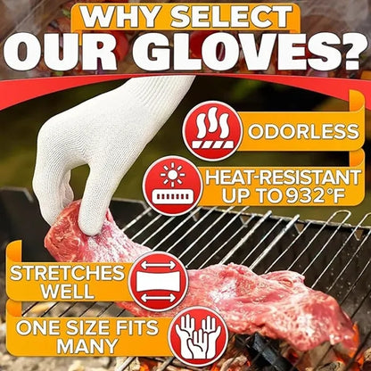 Heat Resistant Gloves for Grilling & Baking