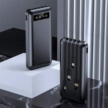 Power Bank 10000mAh Built in 4 Cables