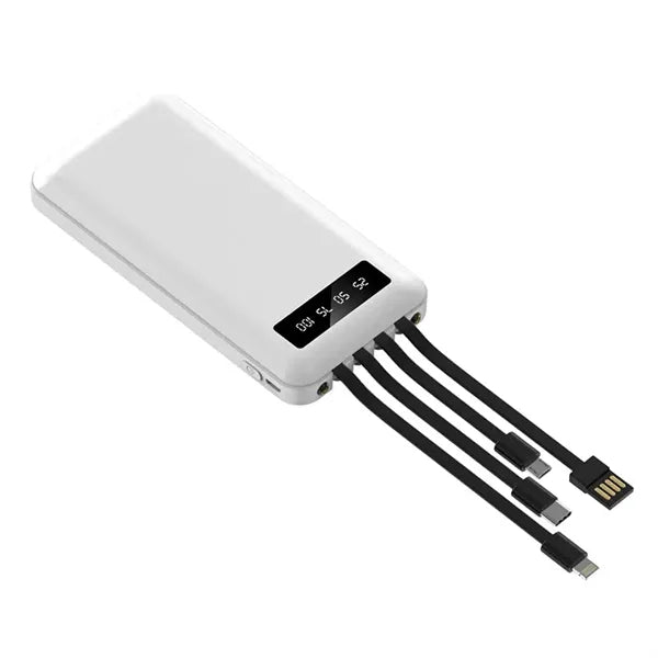 Power Bank 10000mAh Built in 4 Cables