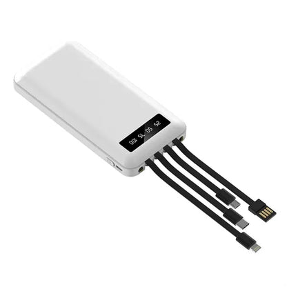 Power Bank 10000mAh Built in 4 Cables