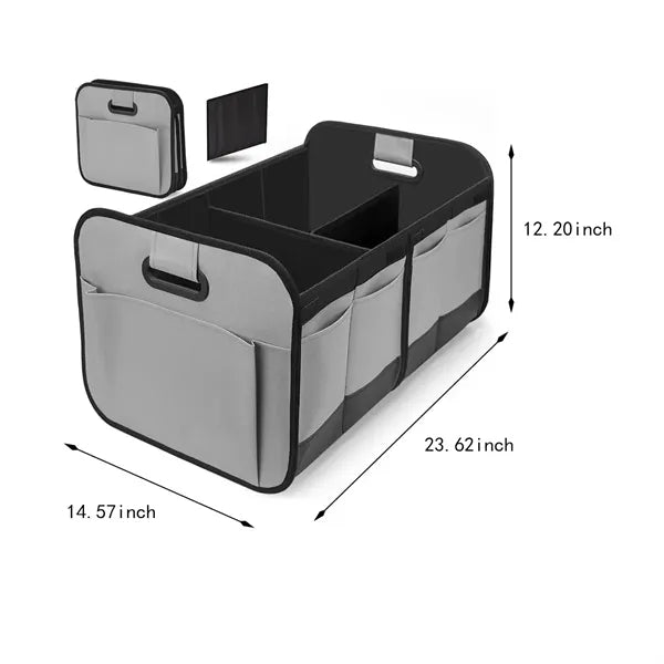 Large capacity foldable waterproof car trunk organizer