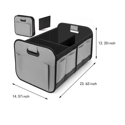 Large capacity foldable waterproof car trunk organizer