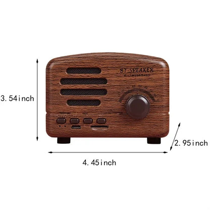 Portable Powerful Bass Wireless Mini Retro Bluetooth Speaker