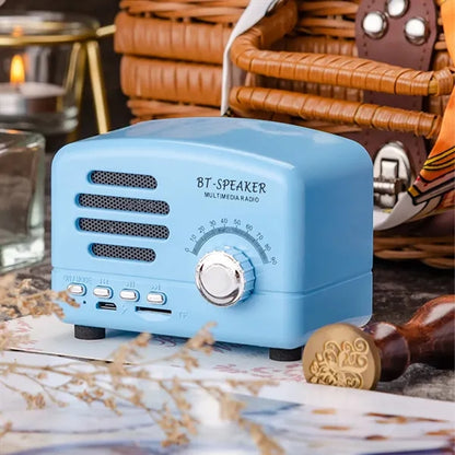 Portable Powerful Bass Wireless Mini Retro Bluetooth Speaker