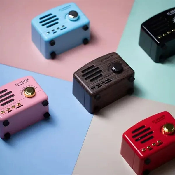 Portable Powerful Bass Wireless Mini Retro Bluetooth Speaker