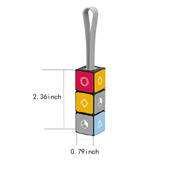 Versatile portable rotation cube fast 3 in 1 charging cable