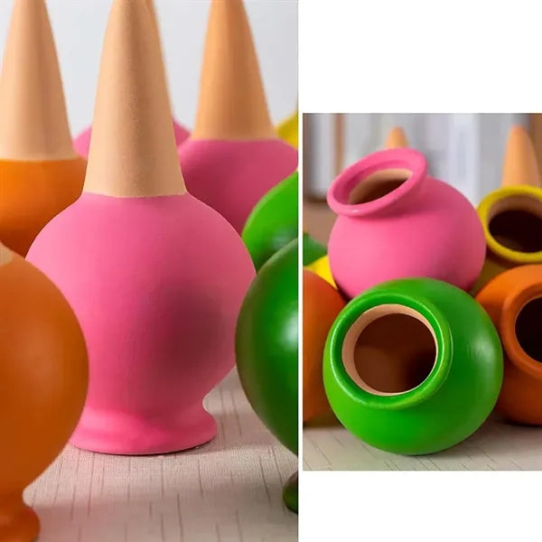 4 Packs Terracotta Decorative Plant Self Watering Globes