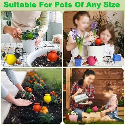 4 Packs Terracotta Decorative Plant Self Watering Globes