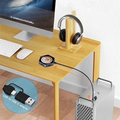 Portable 7-in-1 Multi-Port Laptop USB C Hub Docking Station
