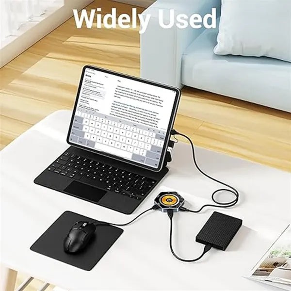 Portable 7-in-1 Multi-Port Laptop USB C Hub Docking Station