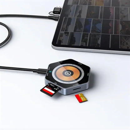 Portable 7-in-1 Multi-Port Laptop USB C Hub Docking Station