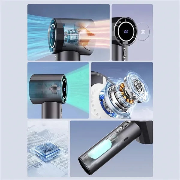 Portable Digital Display Travel Camping Gifts Handheld Fan