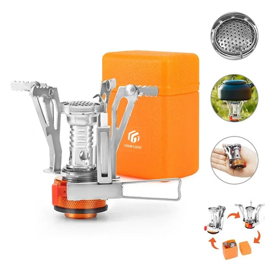 Portable Outdoor Camping Piezo Ignition Backpacking Stove