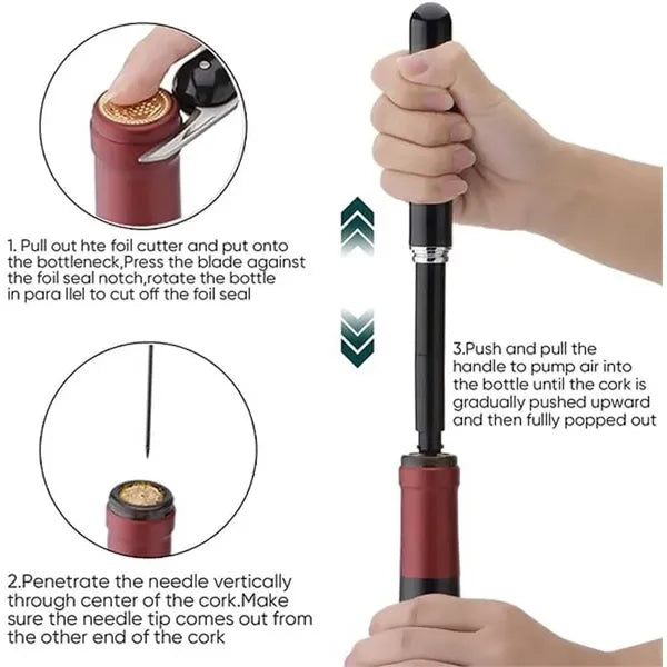 Wine Air Pressure Pump Bottle Opener