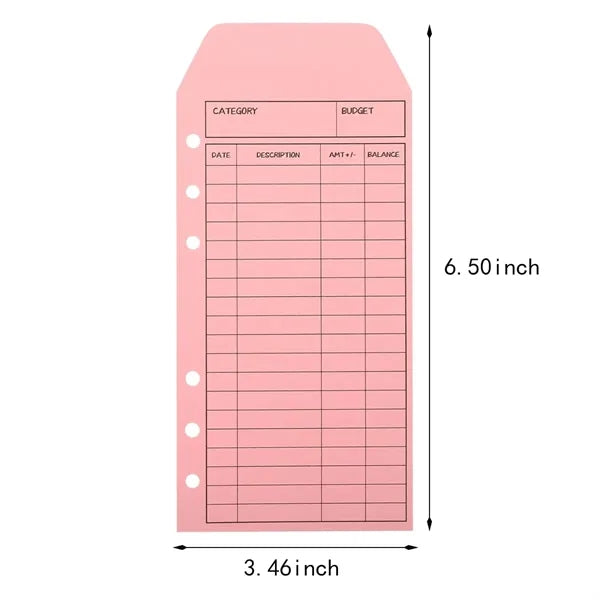Multipurpose Portable Binder Plan Spending Budget Envelope