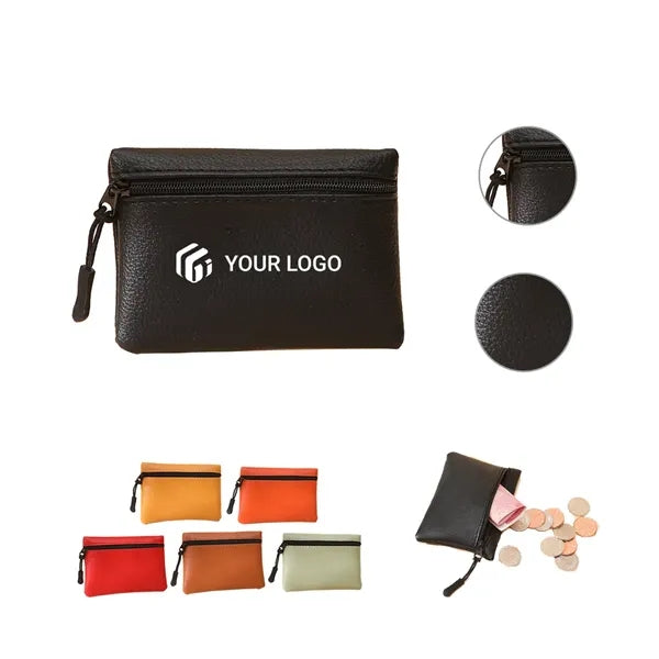 Zipper Solid Color Fashion PU Women's Card Holder Coin Purse