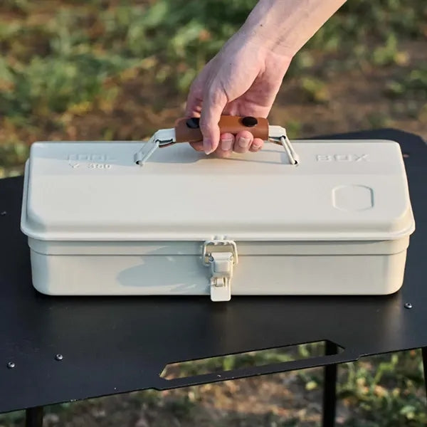 Multifunctional Portable Metal Tool Box with Latch Closure