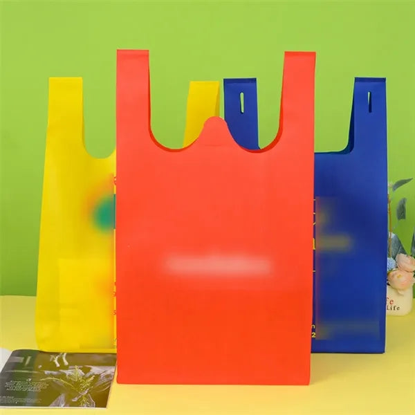 Eco-friendly durable grocery non woven tote shopping bag