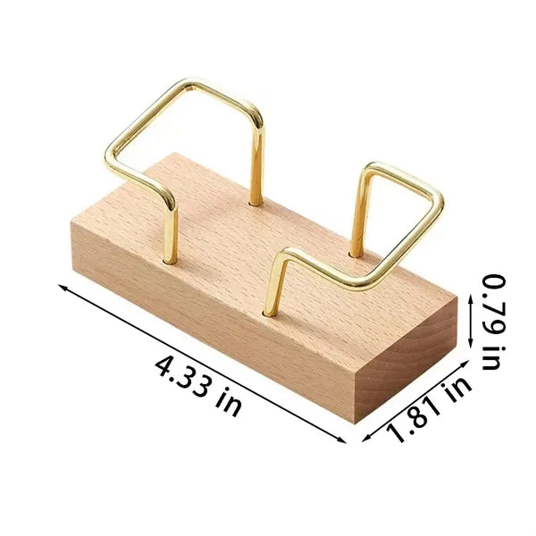 Office Supplies Wooden Desk Business Card Holder Display