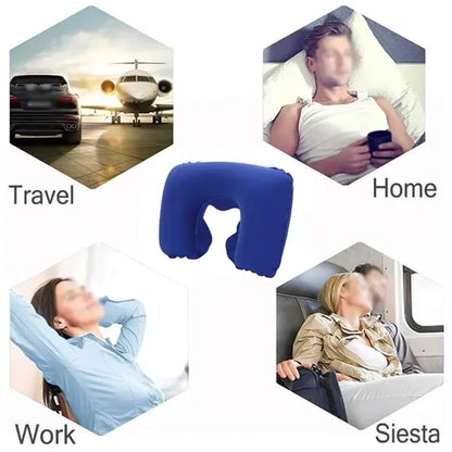 Airplane Car Office Travel Inflatable U-Shape Neck Pillow