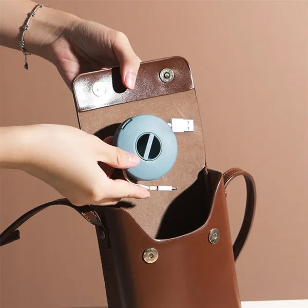 Travel portable storage charging data cable organizer