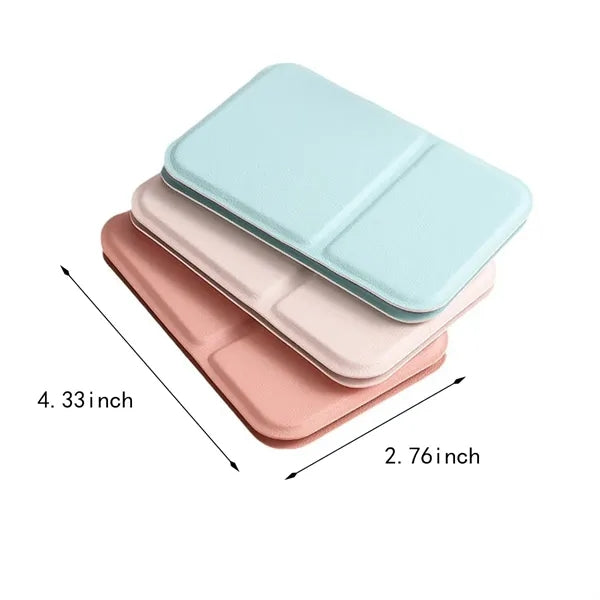 Mini High Definition Hand-held Desktop Stand Folding Mirror