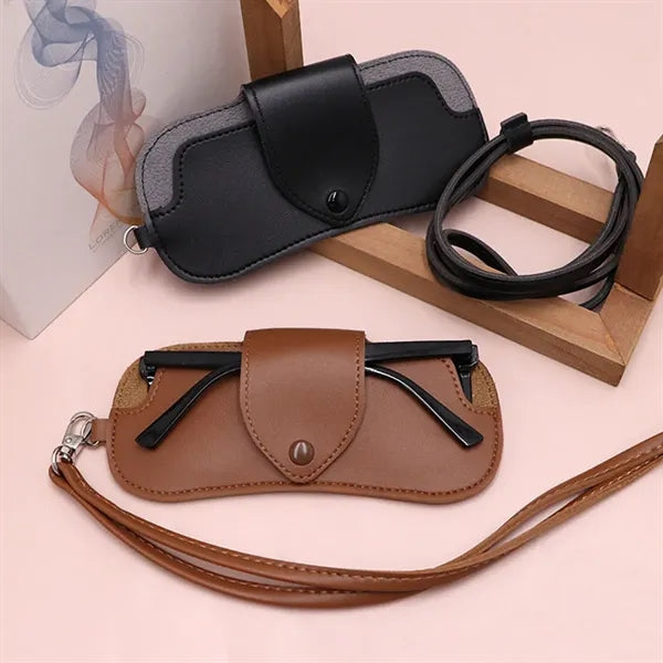Portable ultra slim button clip hang glasses organizer bag