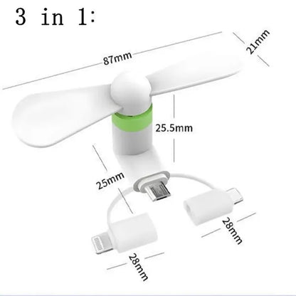Mini USB Cellphone Fan