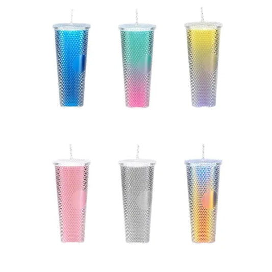 Studded Tumbler With Straw